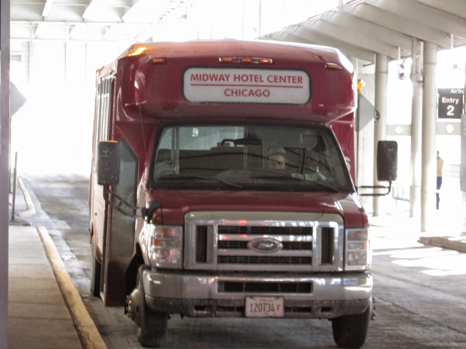 Eddie's Rail Fan Page Midway Hotel Center Ford shuttle bus. Chicago